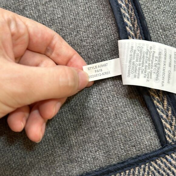 NWT Madewell Fringed Herringbone Robe Coat in Blue/Grey in size Small - Picture 12 of 12